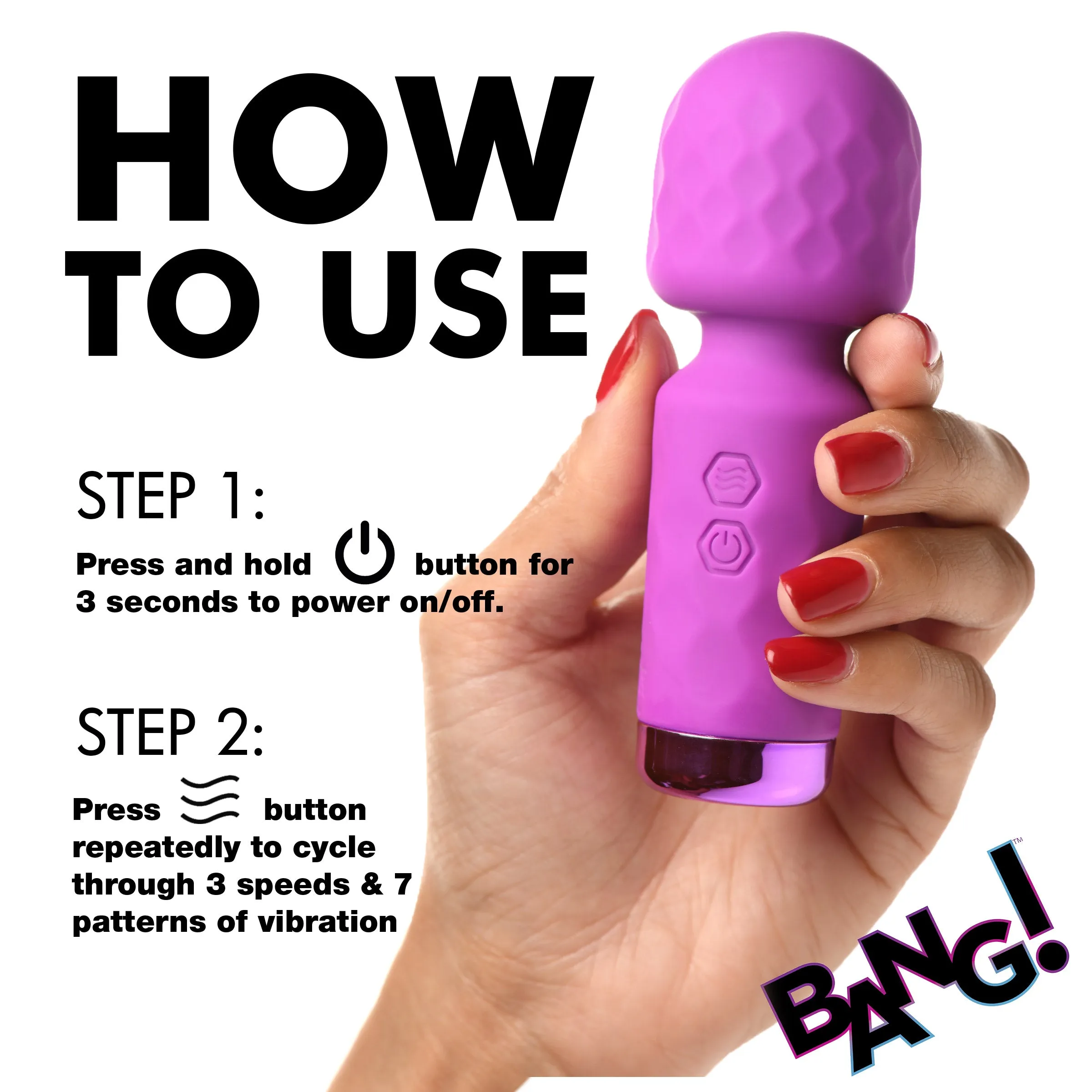 10X Mini Silicone Wand - Purple