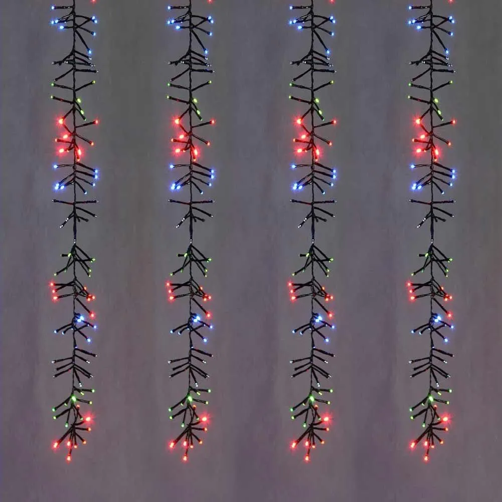 1152 LED Firecracker Icicle Cluster Multicolour