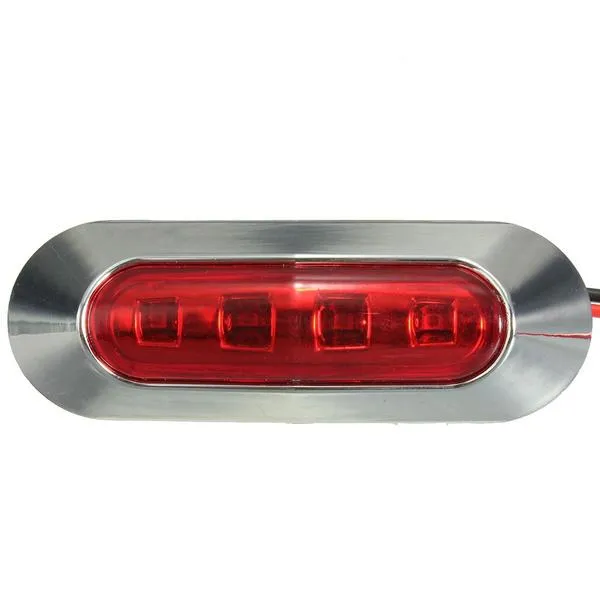 4-Piece: 12V-24V 4 LED Side Marker Indicator Lights