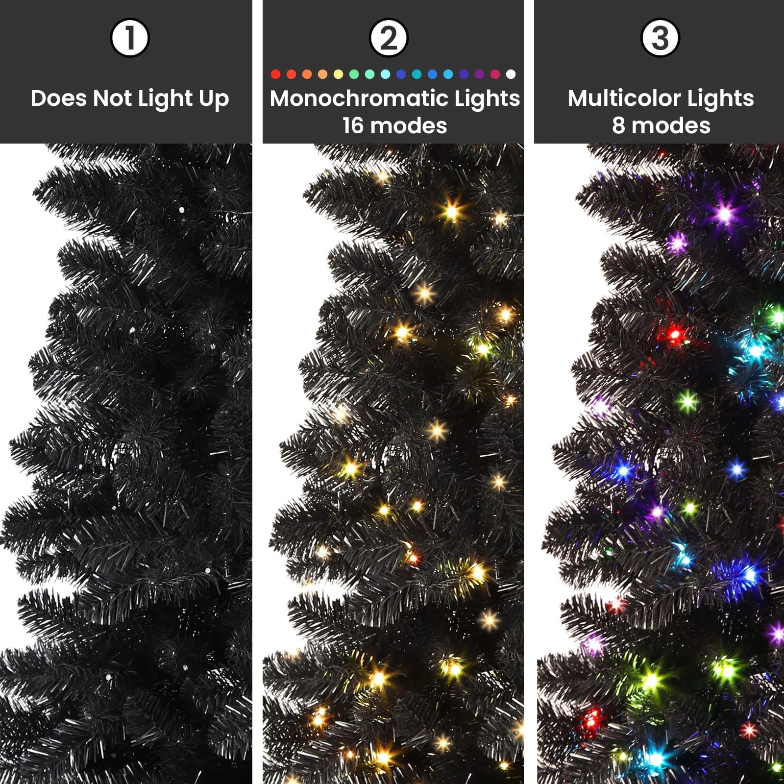 4ft Prelit RGB Lights Premium Artificial Hinged Christmas Tree