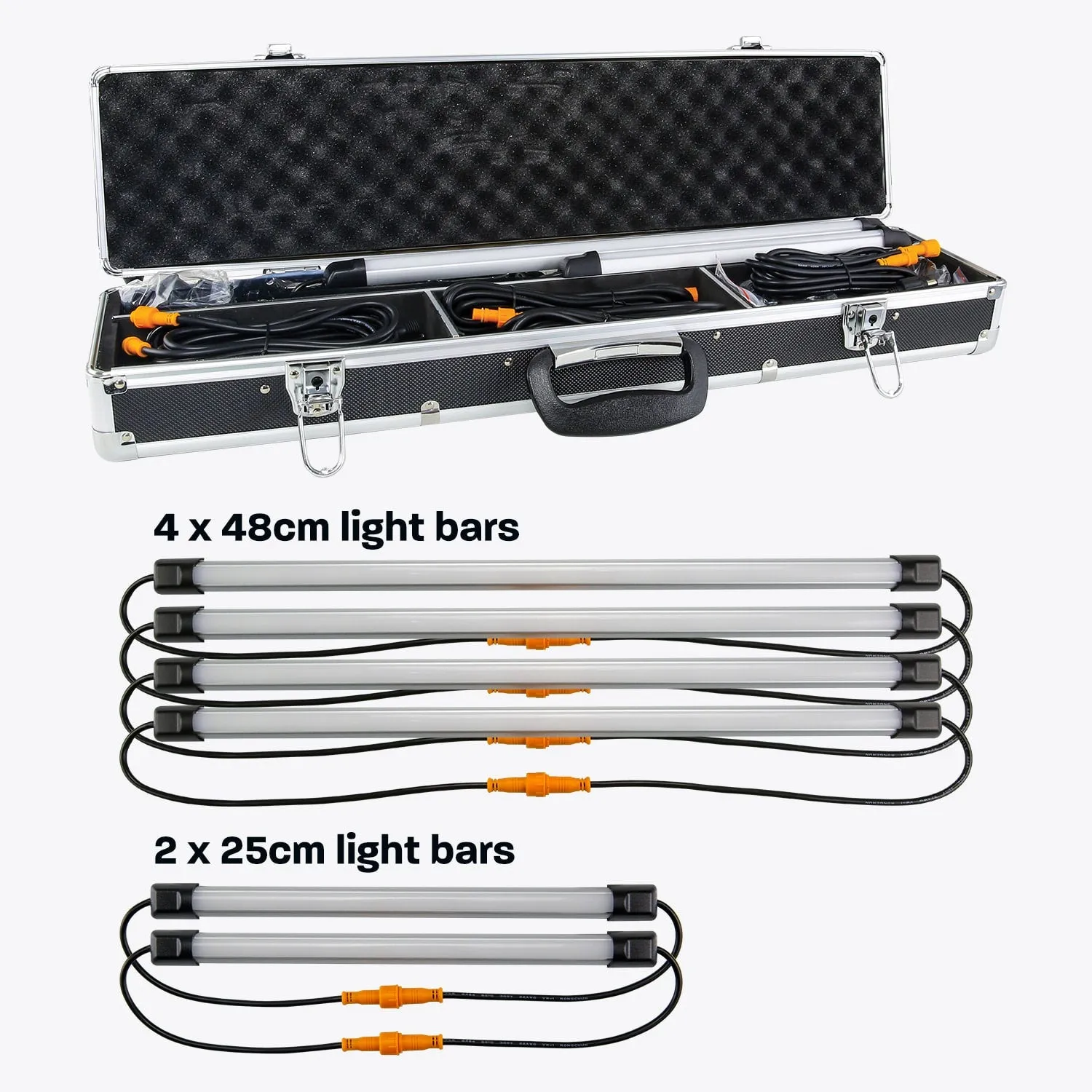 6 Bar Tri-Colour LED Camp Light Kit