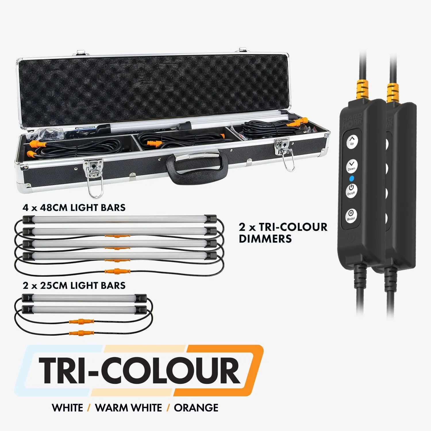 6 Bar Tri-Colour LED Camp Light Kit