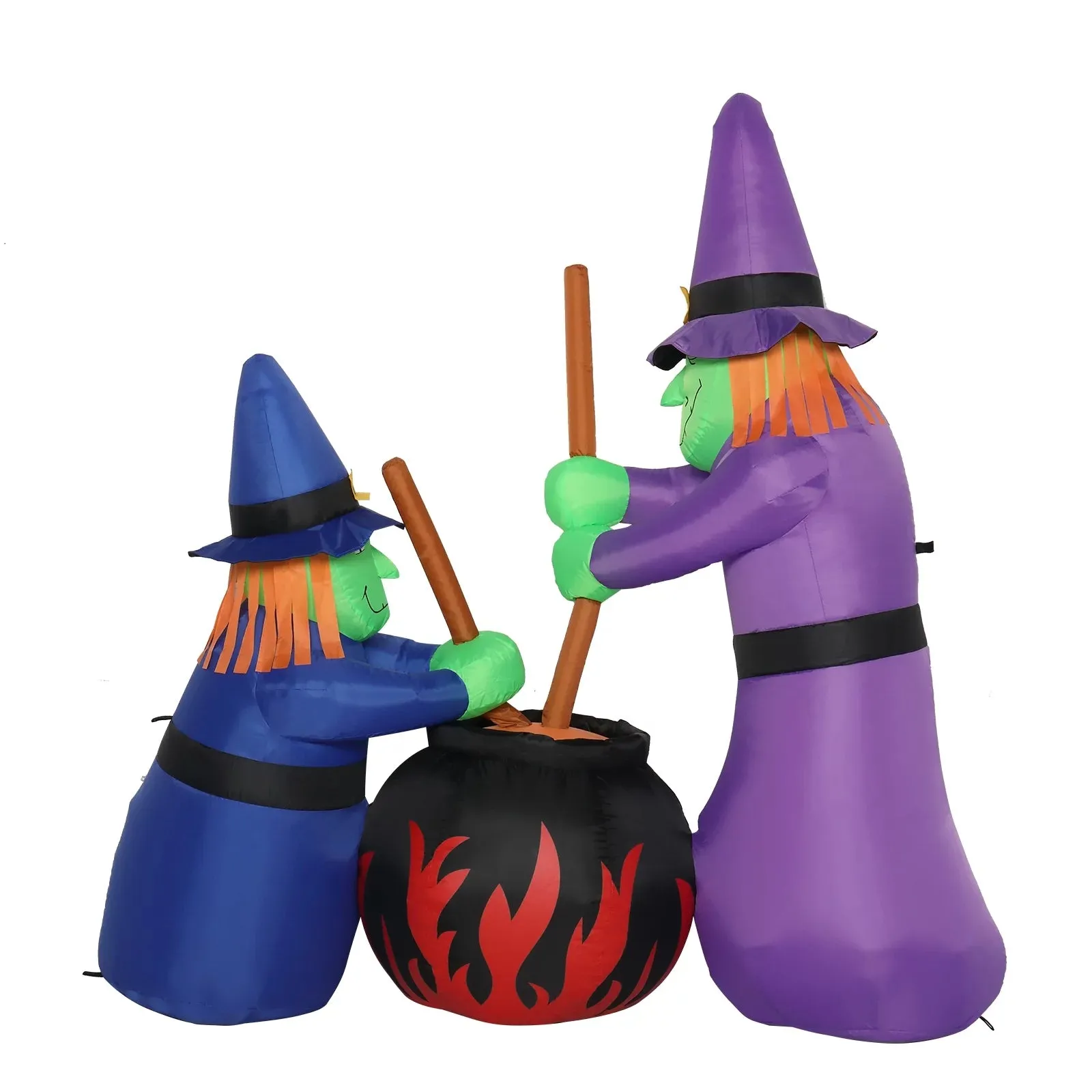 6' Halloween Inflatables Outdoor Halloween Witches Decoration Blow up Witches