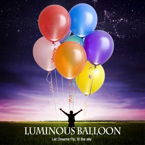 6-Pack: 6 Color LED Balloons