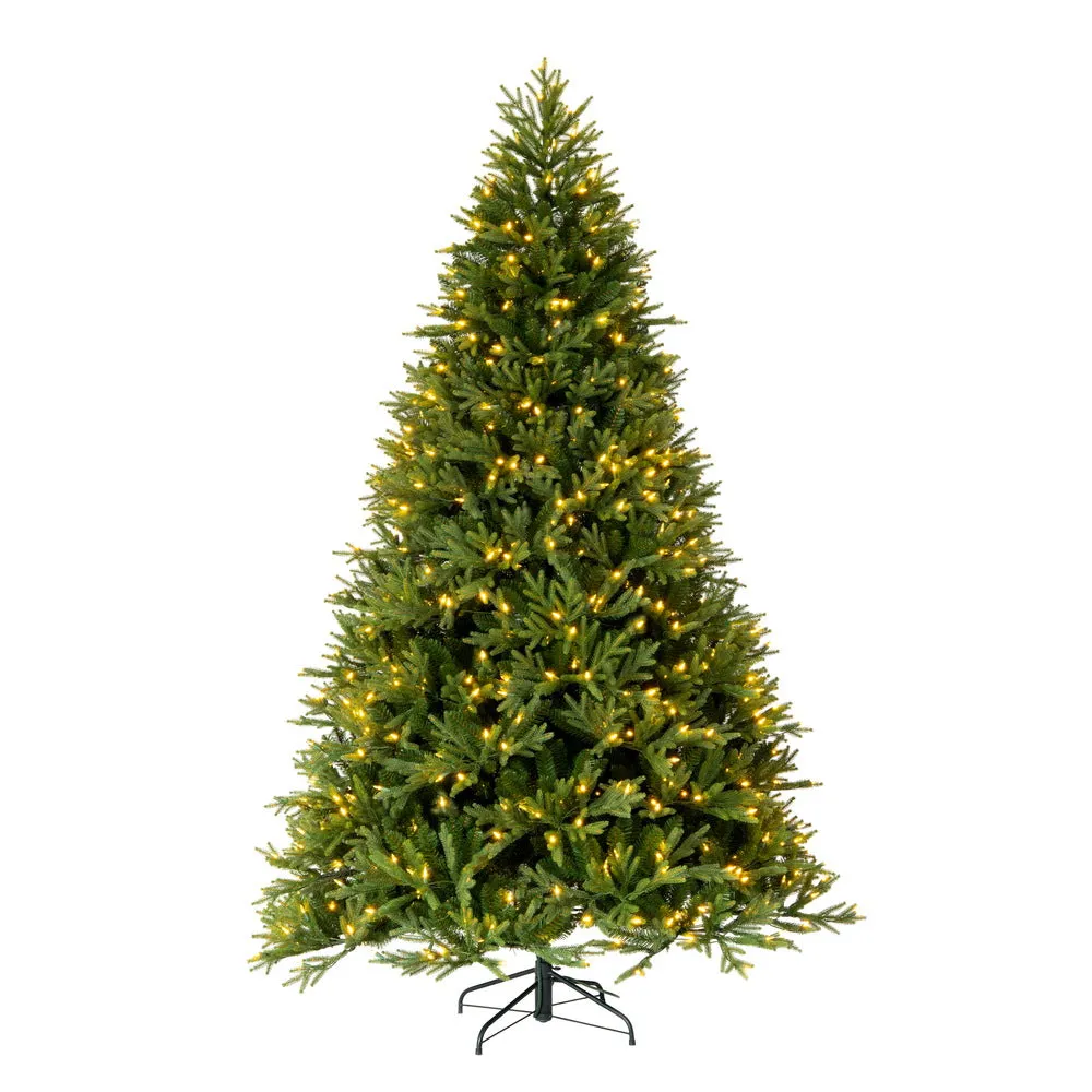 6.5'x52" Tiffany Artificial Xmas Tree Dura-Lit Clear Incandescent Mini Light