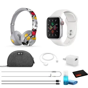 Apple Watch Series 5 40mm (GPS   Cell, White Band)- Kit with MICKEY Mouse Beats   MORE