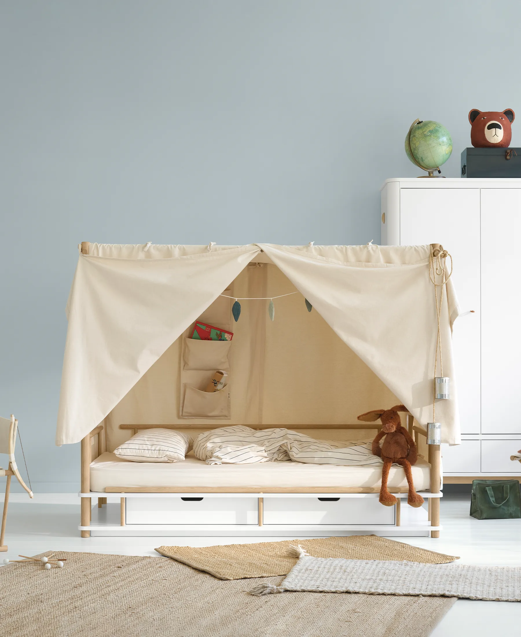 Camp bed canopy Wild, undyed