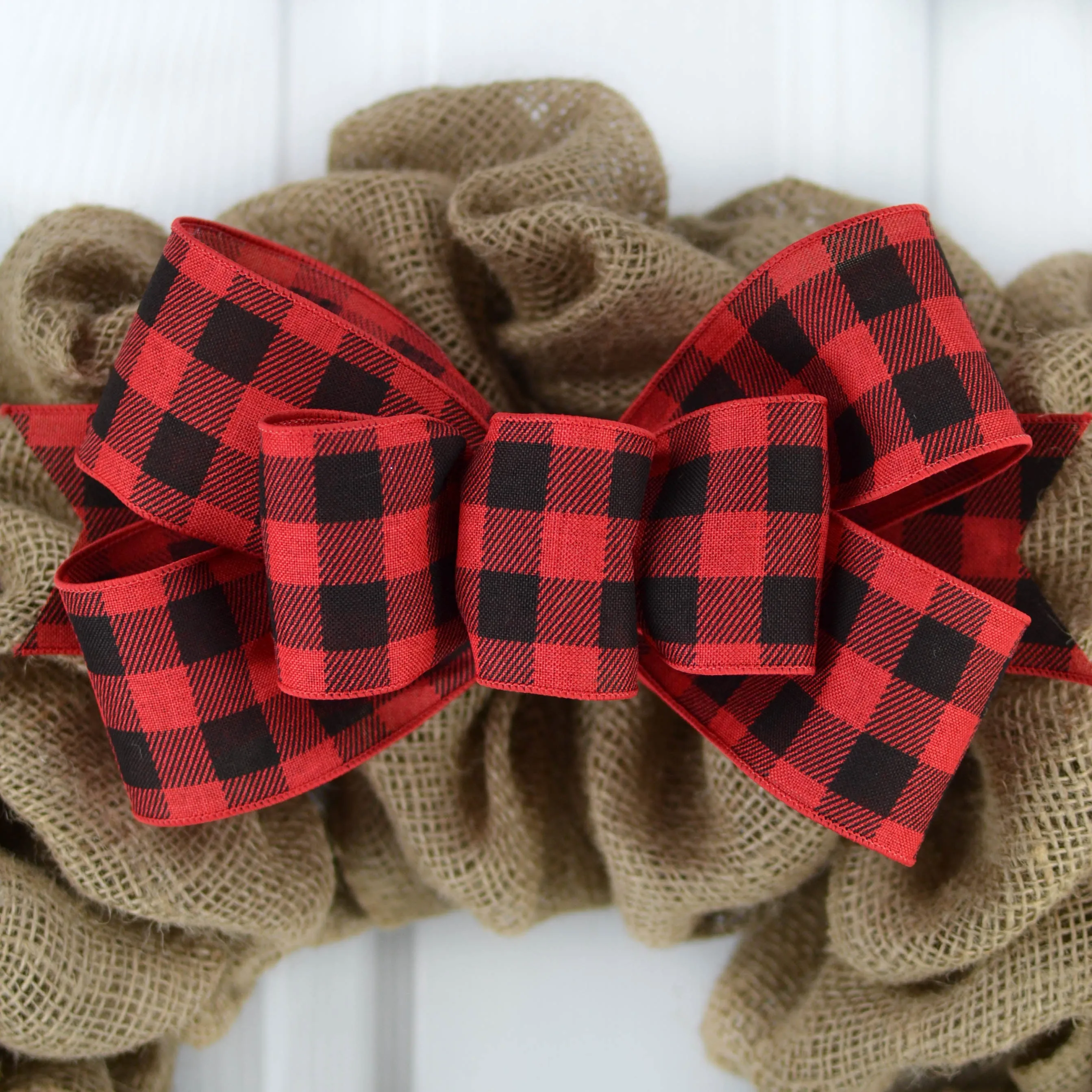 Choose Your Style - Christmas Add On Wreath Bow - Wreath Embellishment for Already Made Wreath - Farmhouse Extra