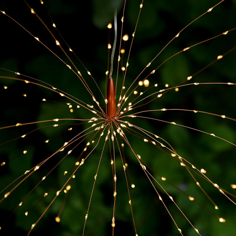 Copper Starburst LED Hanging Light