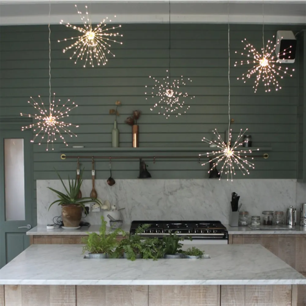 Copper Starburst LED Hanging Light