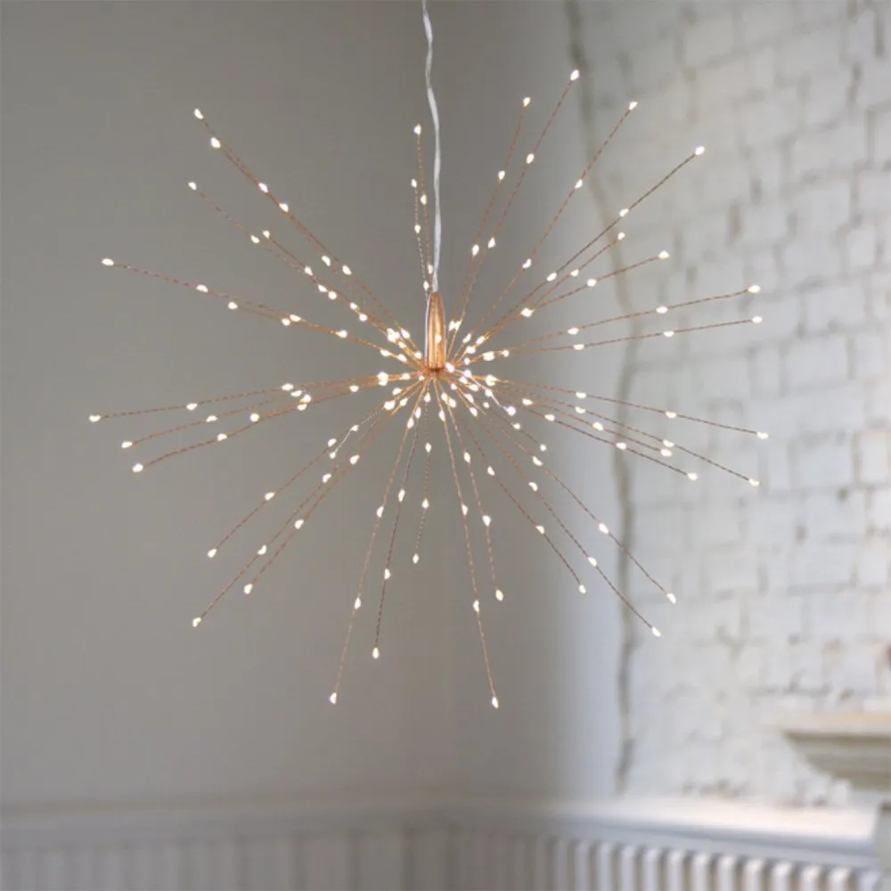 Copper Starburst LED Hanging Light