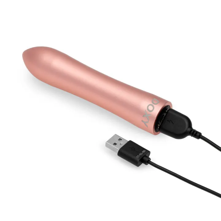 Doxy Bullet Rechargeable Vibrator - Rose Gold - Silver