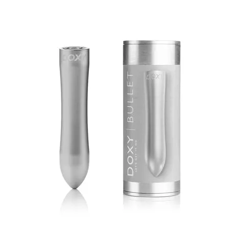 Doxy Bullet Rechargeable Vibrator - Rose Gold - Silver