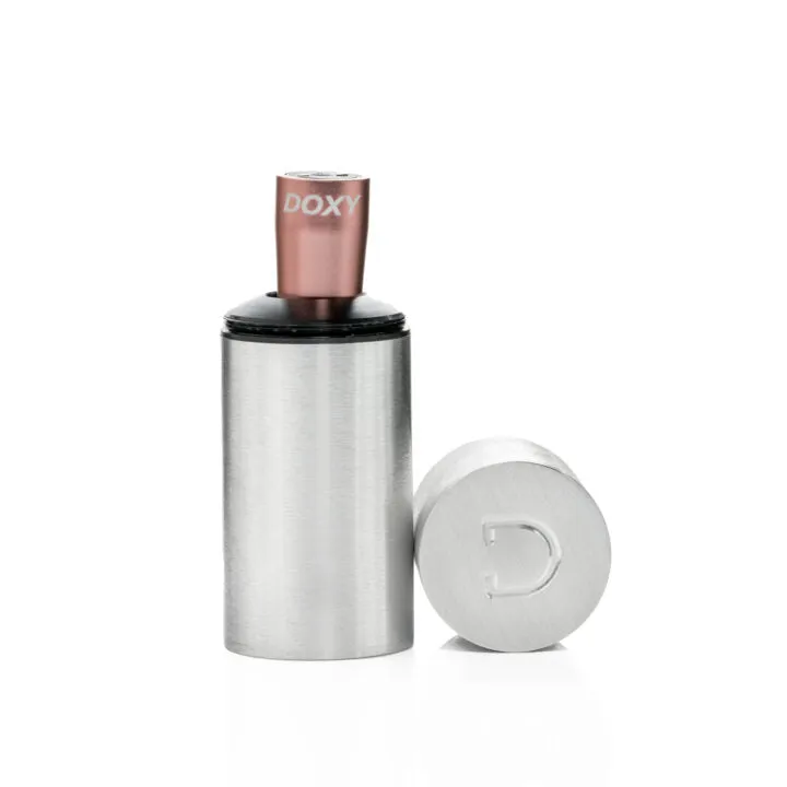 Doxy Bullet Rechargeable Vibrator - Rose Gold - Silver