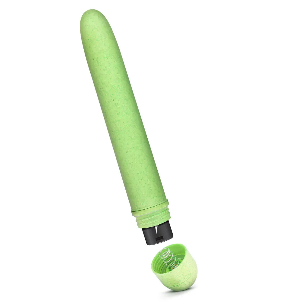 Gaia By Blush® | Eco: Plant-Based 7" Slim Multispeed Vibrator in Green - Made from Sustainable BioFeel™