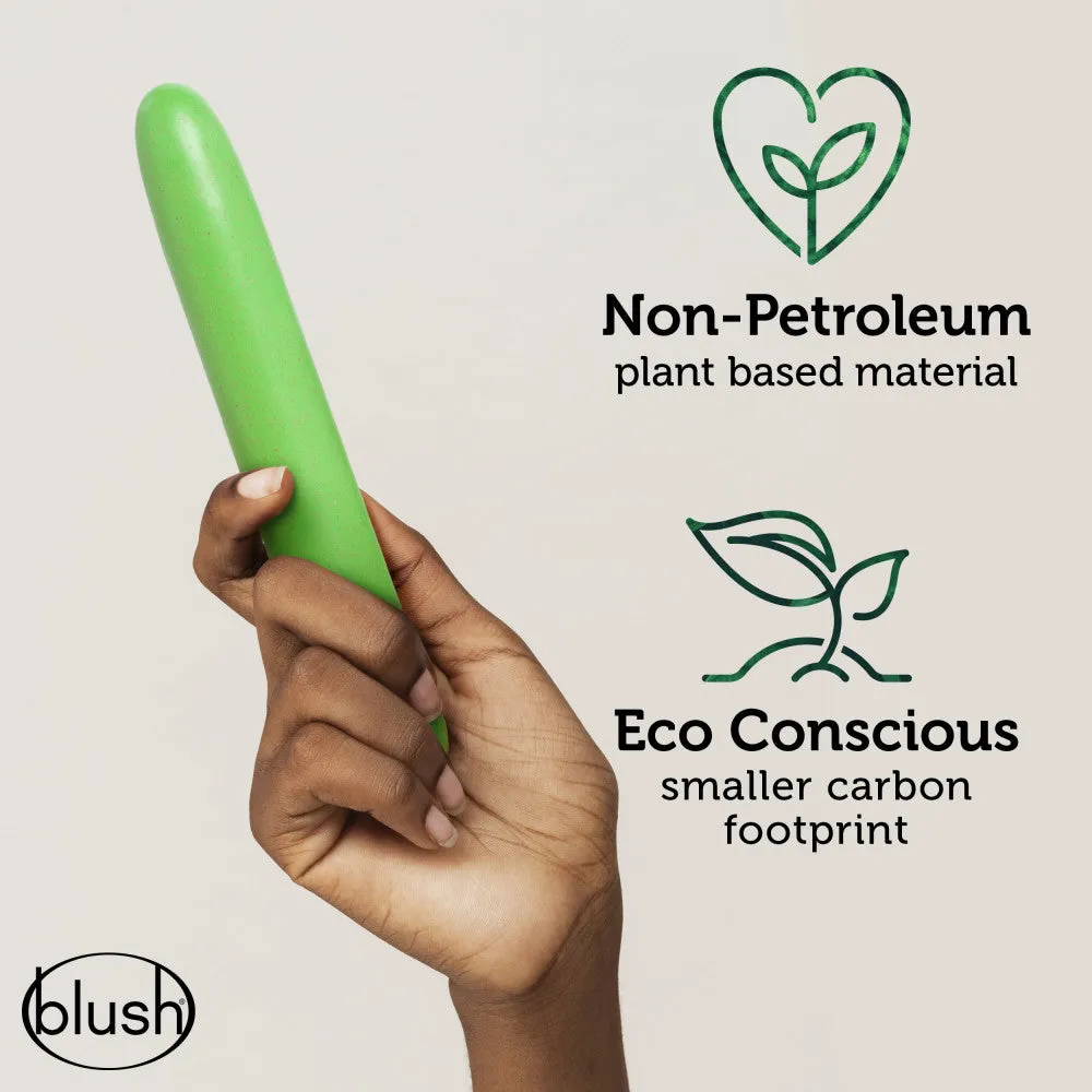 Gaia By Blush® | Eco: Plant-Based 7" Slim Multispeed Vibrator in Green - Made from Sustainable BioFeel™