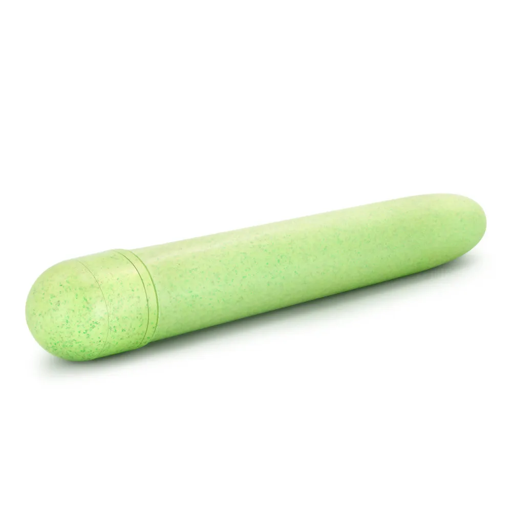 Gaia By Blush® | Eco: Plant-Based 7" Slim Multispeed Vibrator in Green - Made from Sustainable BioFeel™