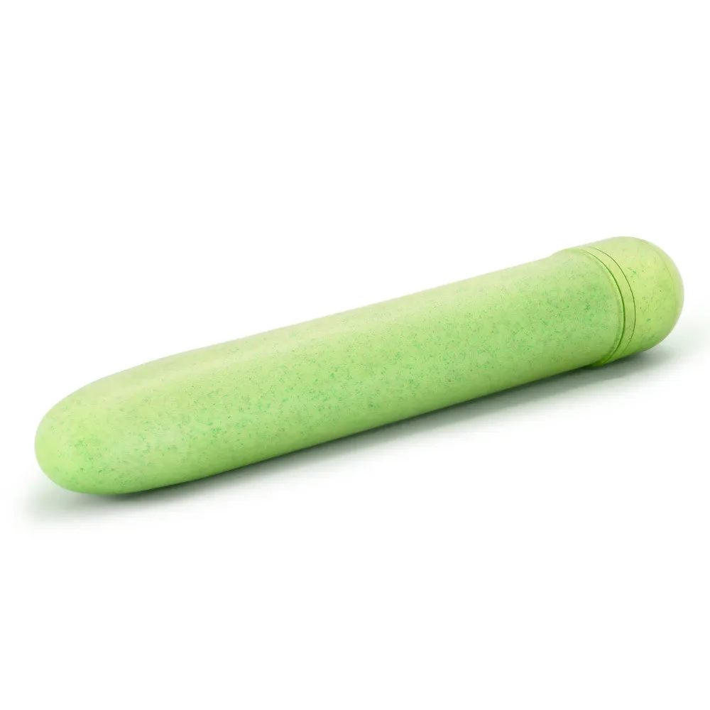 Gaia By Blush® | Eco: Plant-Based 7" Slim Multispeed Vibrator in Green - Made from Sustainable BioFeel™