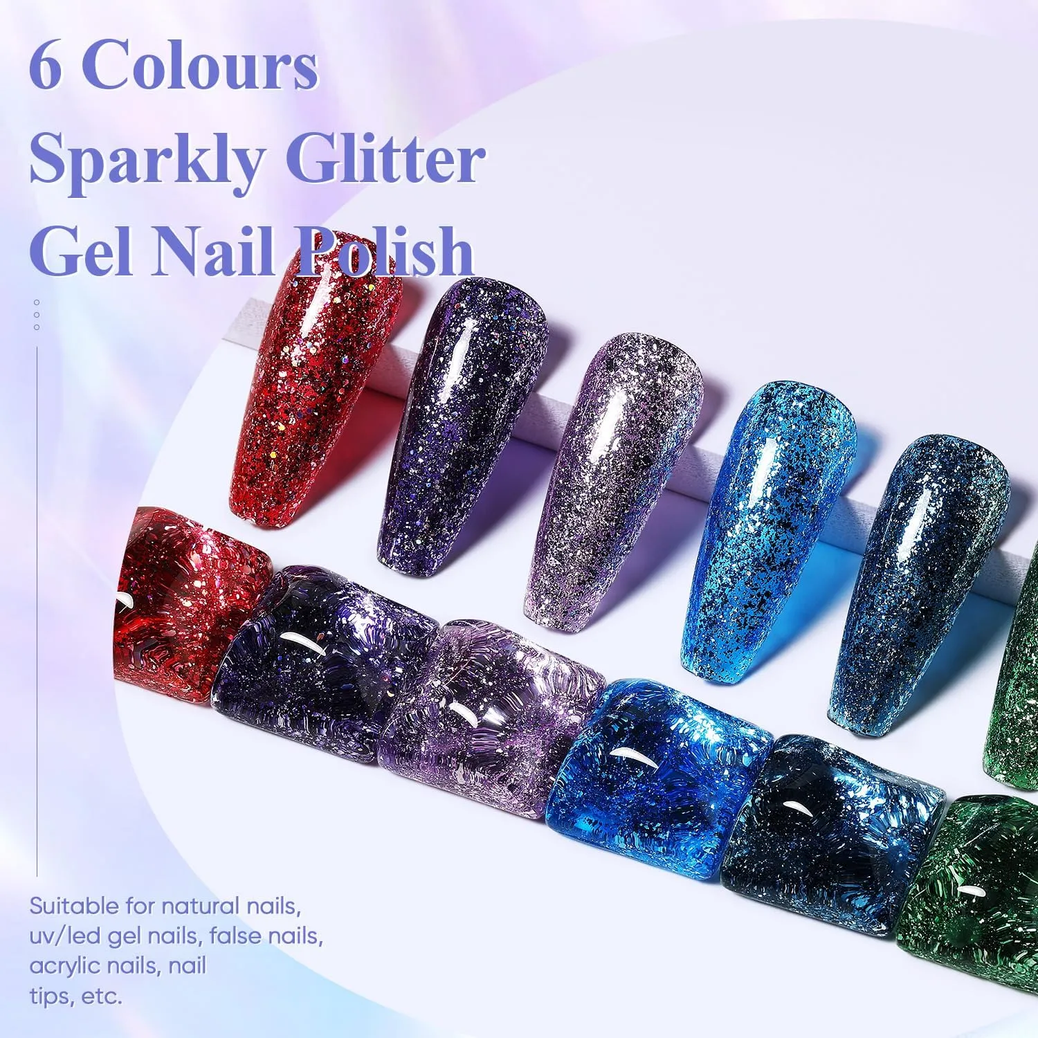 Glitter Sparkly Nail Polish Set6-57_8ml