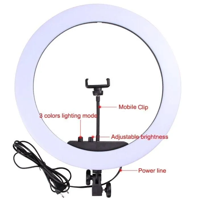 Halo LED Ring Light - 18" Adjustable Tri-Color