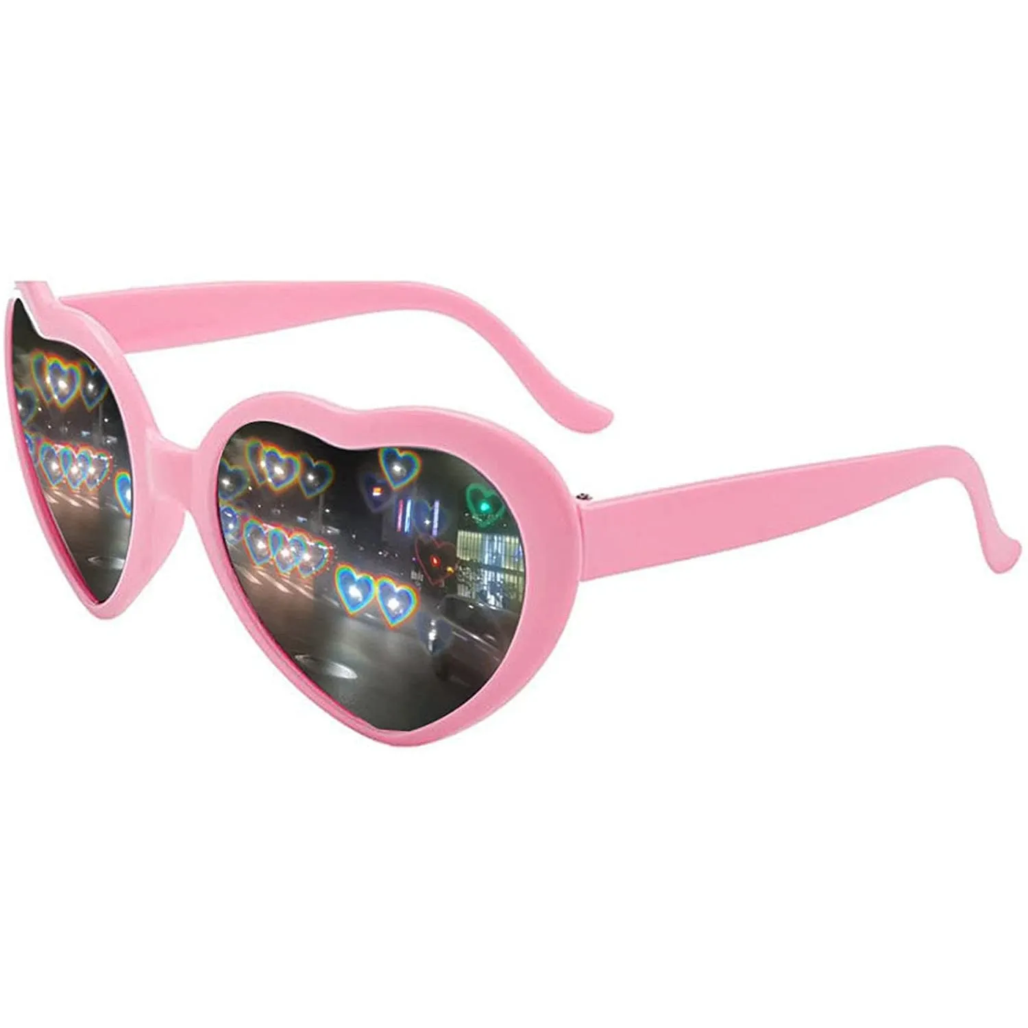 Heart Shaped Sunglasses EDM Festival Light Changing Eyewear Heart Effect