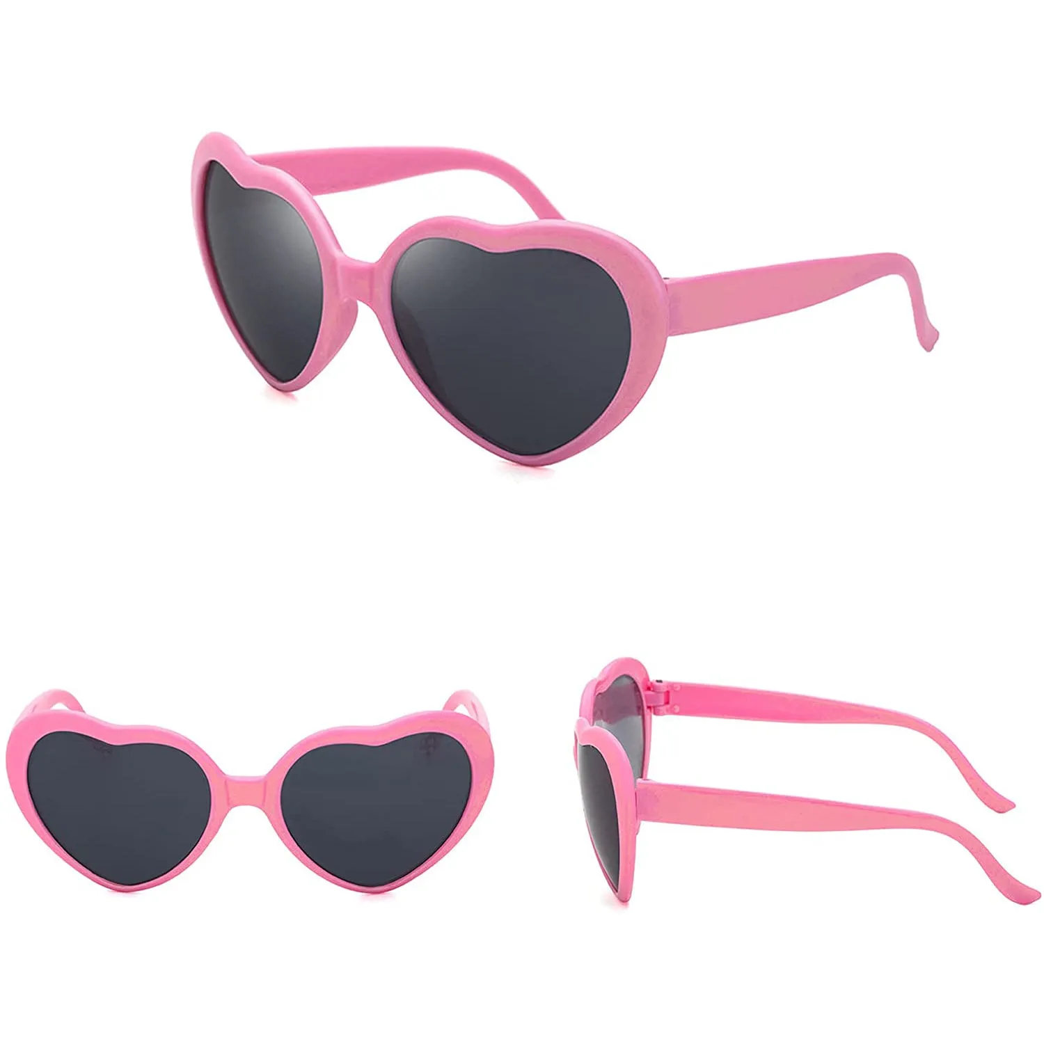 Heart Shaped Sunglasses EDM Festival Light Changing Eyewear Heart Effect