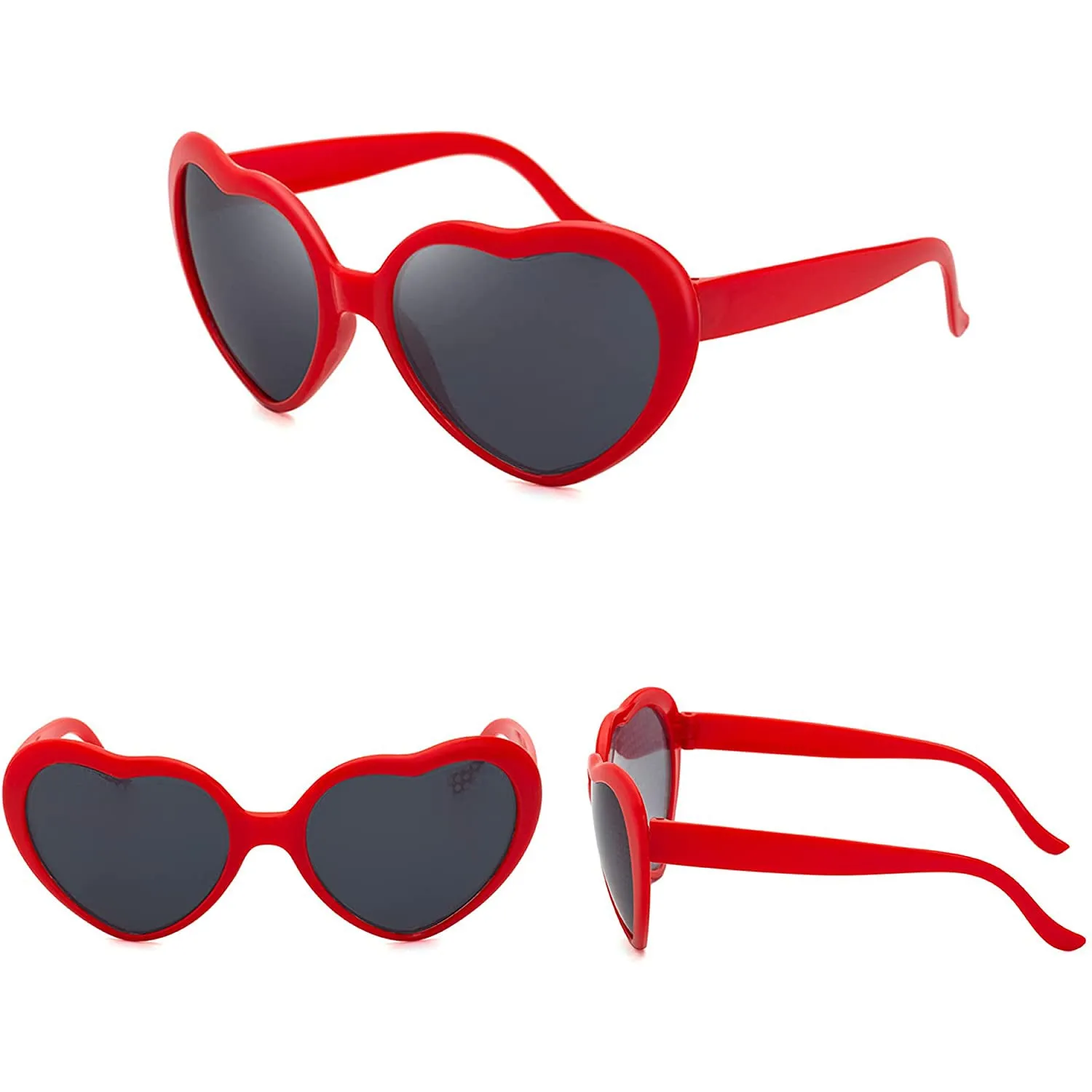 Heart Shaped Sunglasses EDM Festival Light Changing Eyewear Heart Effect