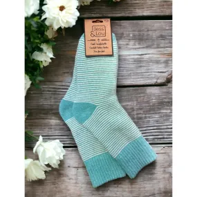 Jess & Lou Ribbed Socks with Stripes - Multiple Colors