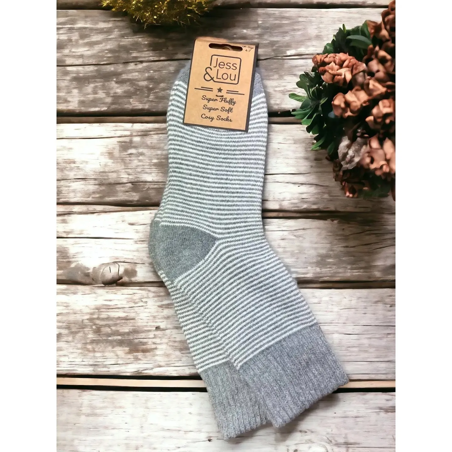 Jess & Lou Ribbed Socks with Stripes - Multiple Colors