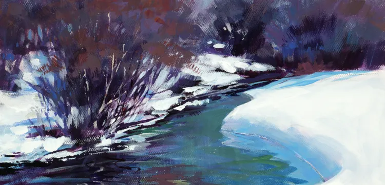 Julie Gilbert Pollard: Acrylic Unleashed - Painting a Snowy Landscape