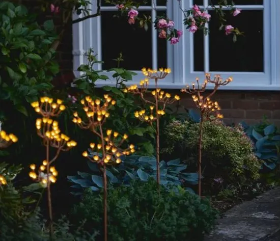 Large Wild Fennel LED Stake Light - Solar or Battery