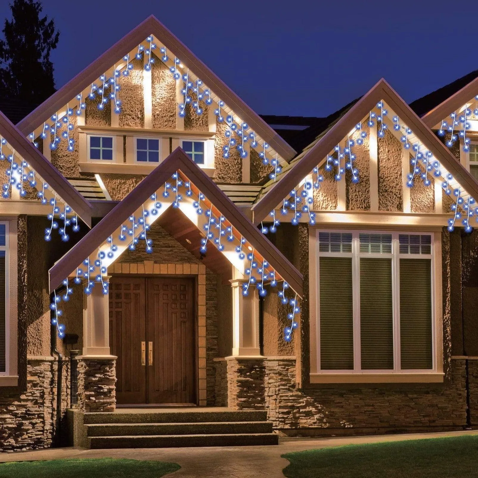 LED Blue Icicle Lights (30m)