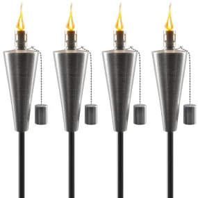 Matney Outdoor Torch Lights - Set of 4 (Cylinder)