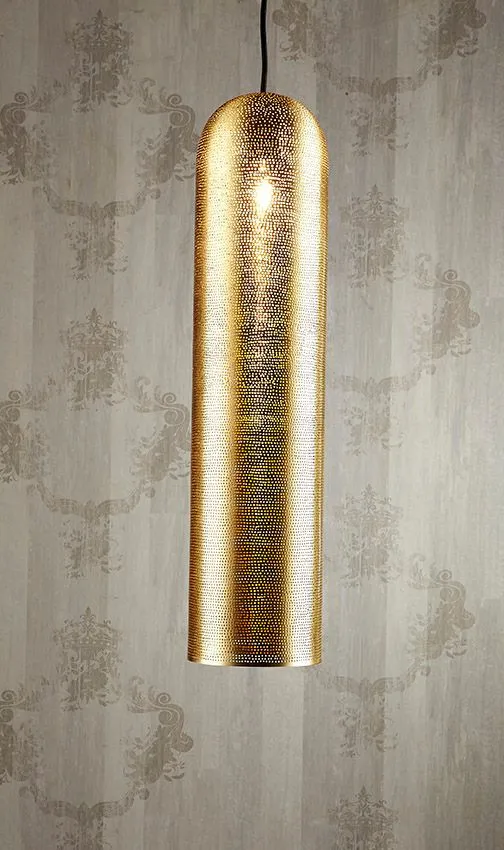 Moroccan Pipe Ceiling Lamp Brass