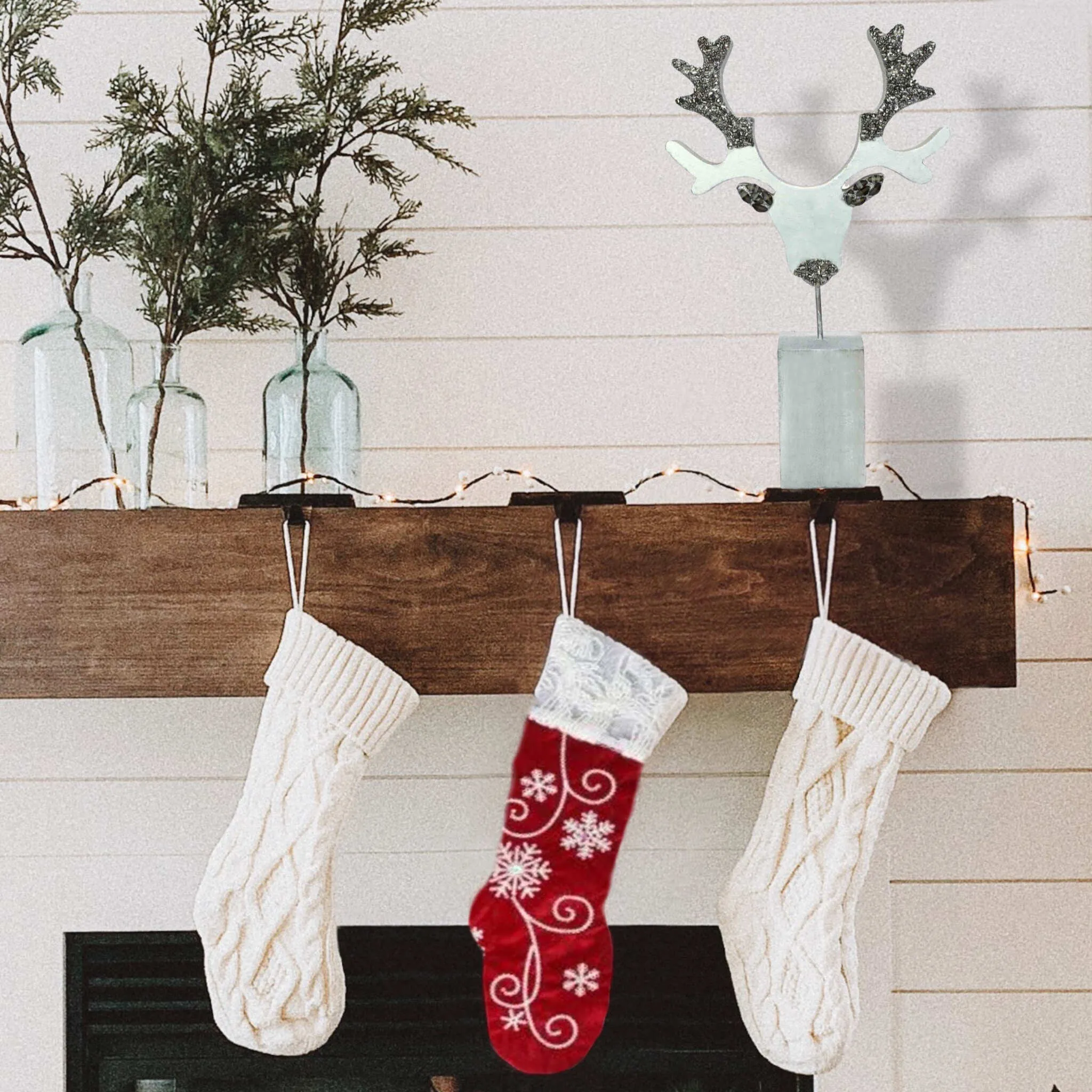 Oh Deer! Beaded Christmas | Winter Table Decor in Silver