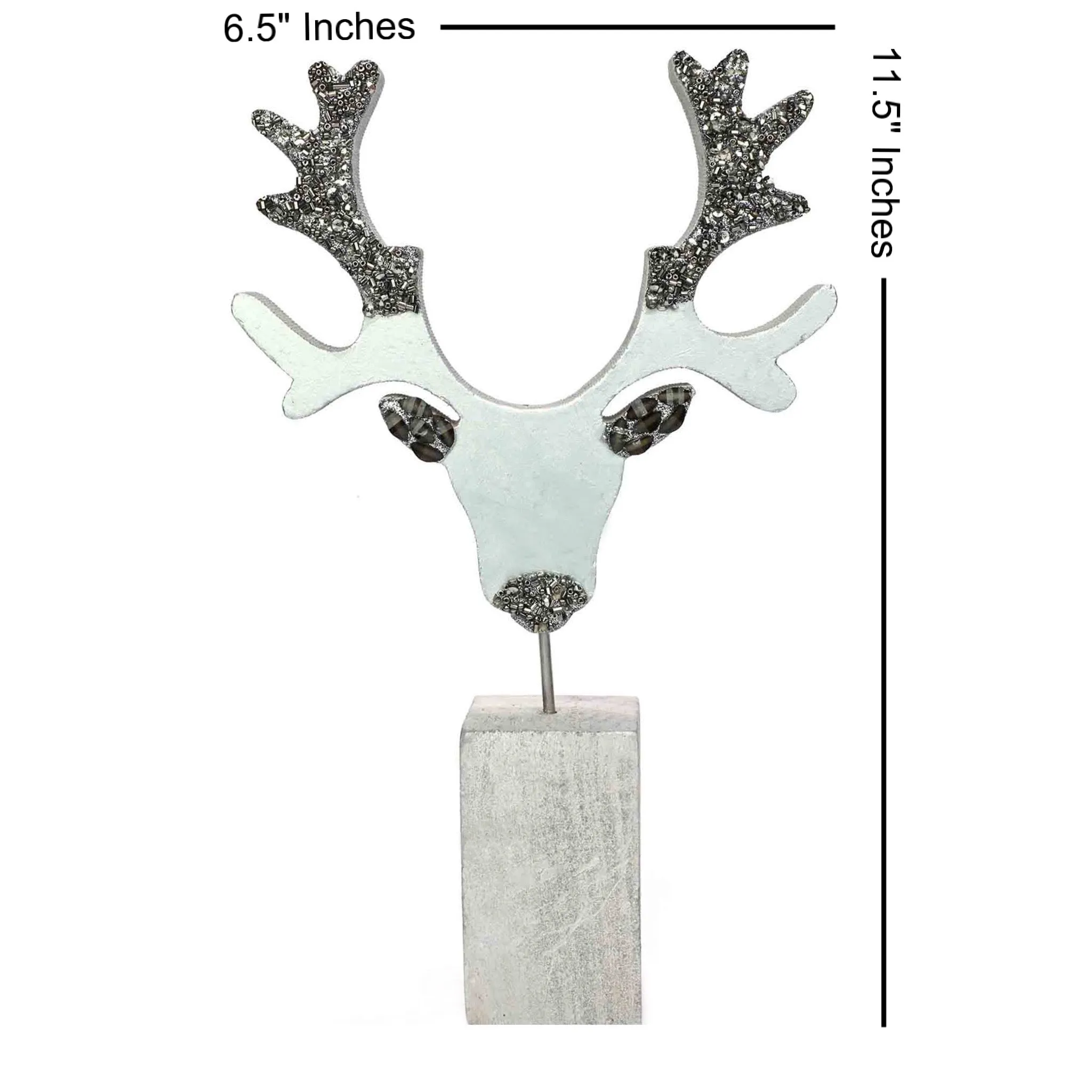 Oh Deer! Beaded Christmas | Winter Table Decor in Silver