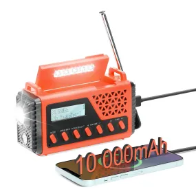 Raddy SD10 Emergency Radio | DAB/DAB /FM/Bluetooth | Solar Crank | Power Bank | SOS | Alarm Clock | Headphone Jack