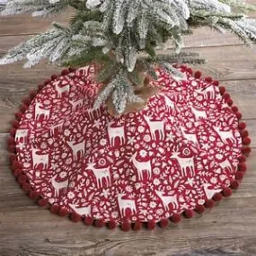 Scandinavian Reindeer Tree Skirt