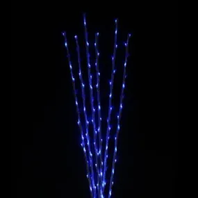 Set of 6 Enchanted Garden LED Blue Lighted Branch Spray Driveway Pathway Marker - 6'