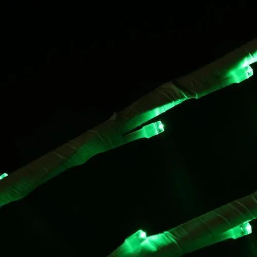 Set of 6 Enchanted Garden LED Green Lighted Branch Spray Driveway Pathway Markers - 4'