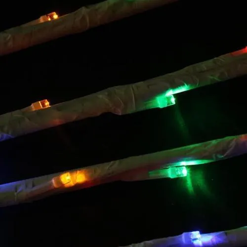 Set of 6 Enchanted Garden LED Multi-Color Lighted Branch Spray Driveway Pathway Markers- 4'