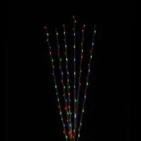 Set of 6 Enchanted Garden LED Multi-Color Lighted Branch Spray Driveway Pathway Markers- 4'