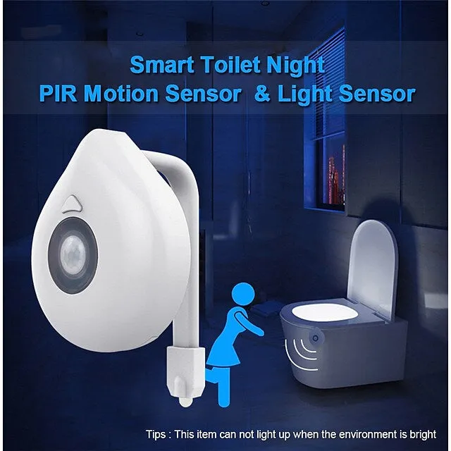 Smart PIR Motion Sensor Toilet Seat Night Light