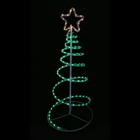 Solar Green Spiral Ropelight Tree (90cm)