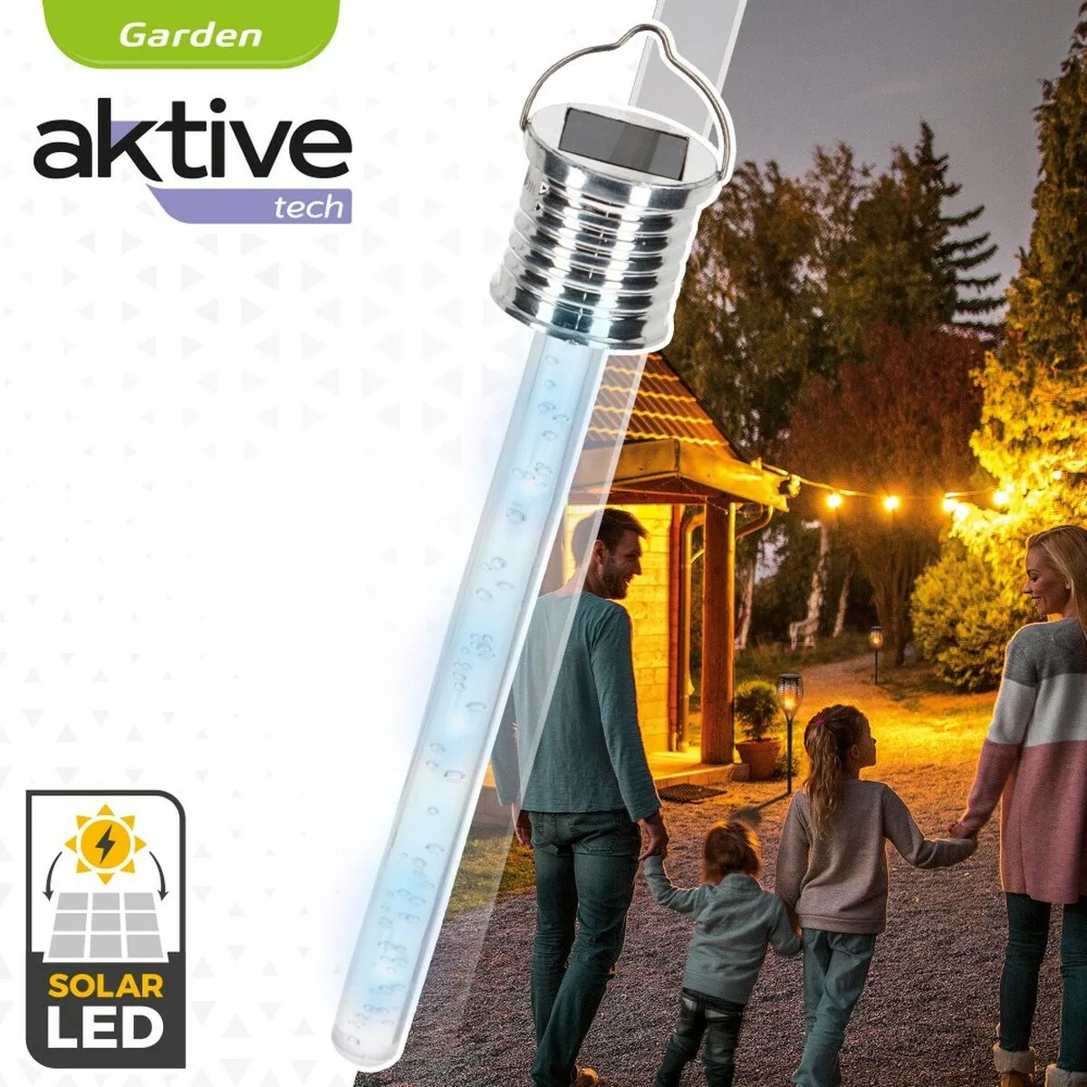 Solar lamp Aktive 3 x 17,5 x 3 cm (24 Units)