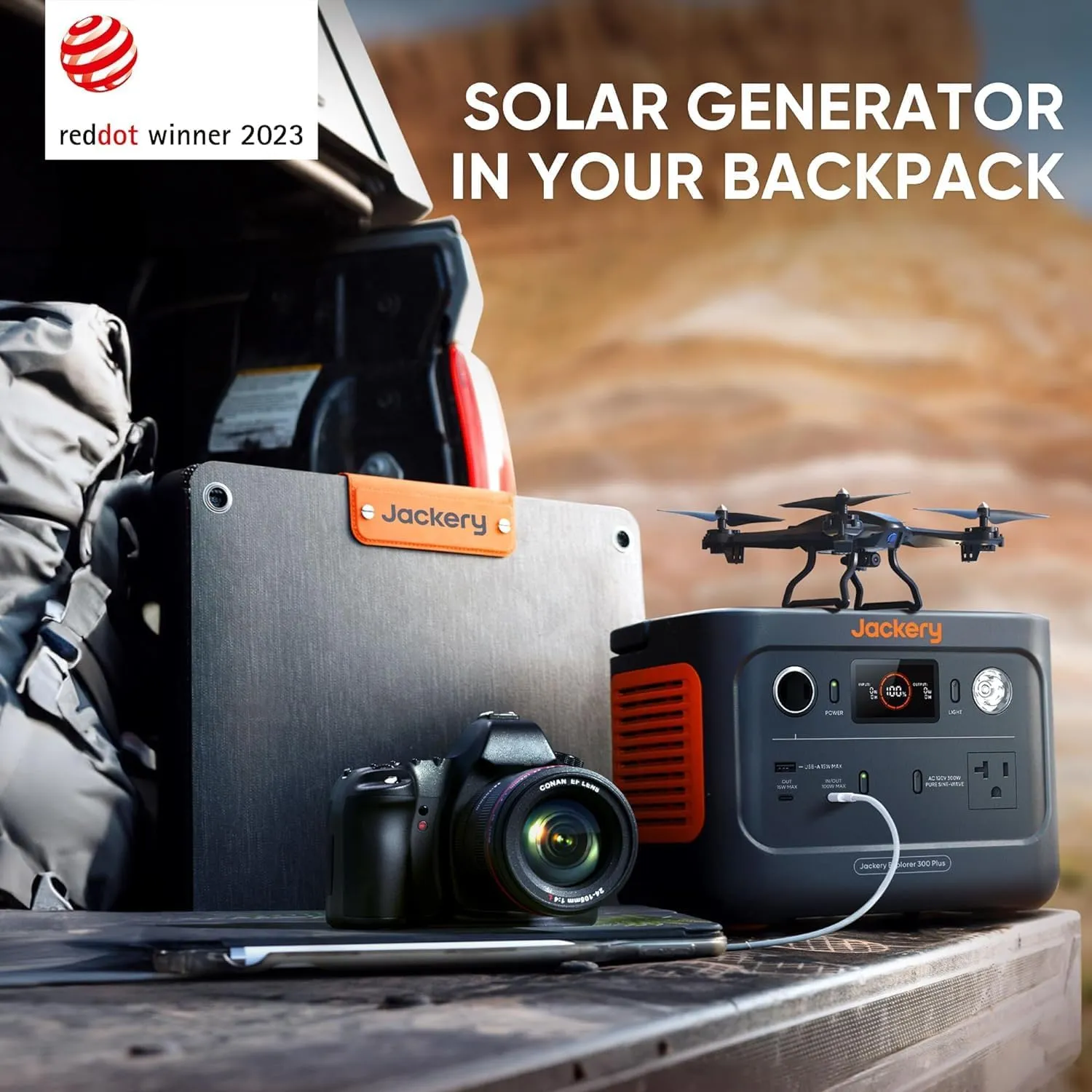 Sustainable Solar Generator, Portable Power Station for Outdoor, Off-Grid Living, RV, Emergency