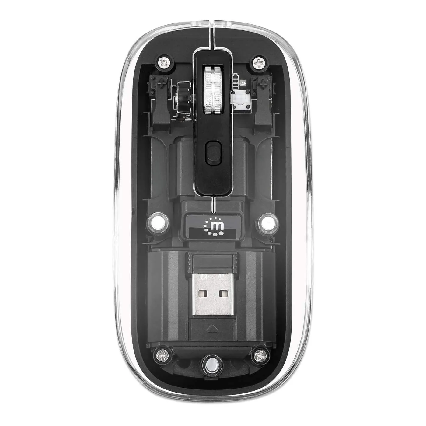 Transparent Rechargeable Wireless USB Mouse