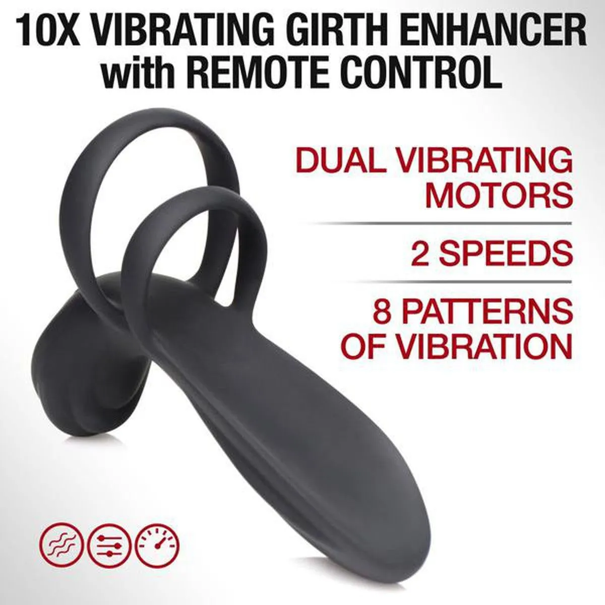 Trinity Vibes 10x Silicone Vibrating Penis Girth Enhancer