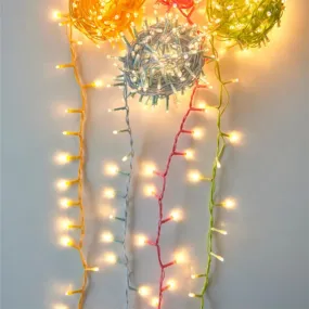 Warm White LED Pin Fairy Lights - Various Colours - Mains