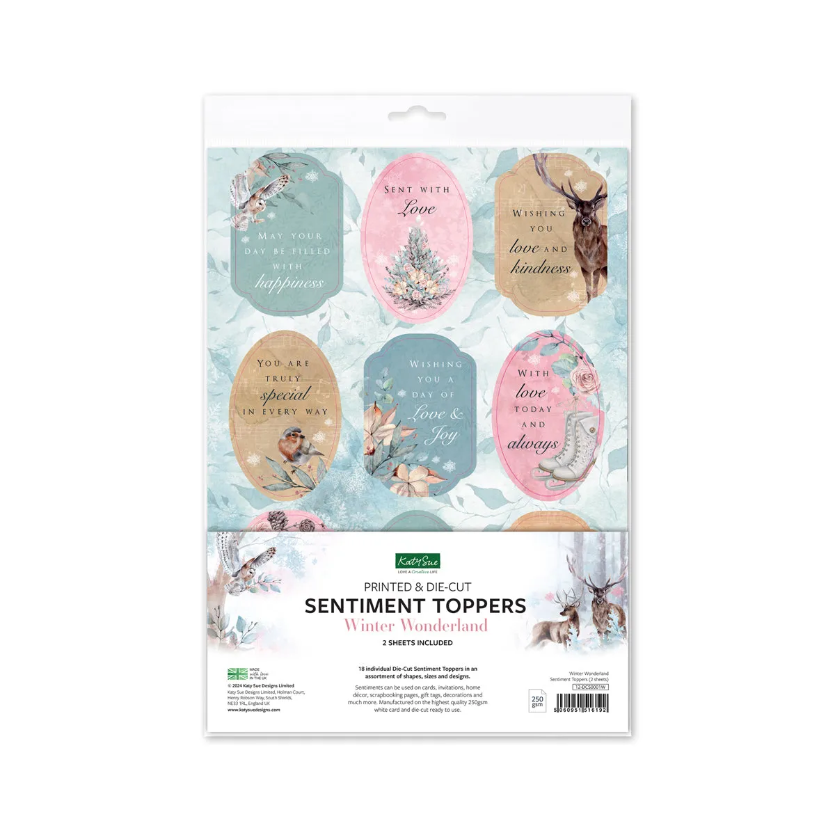 Winter Wonderland Sentiment Toppers, 2 sheets